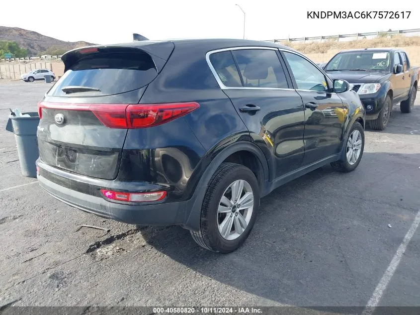 2019 Kia Sportage Lx VIN: KNDPM3AC6K7572617 Lot: 40580820