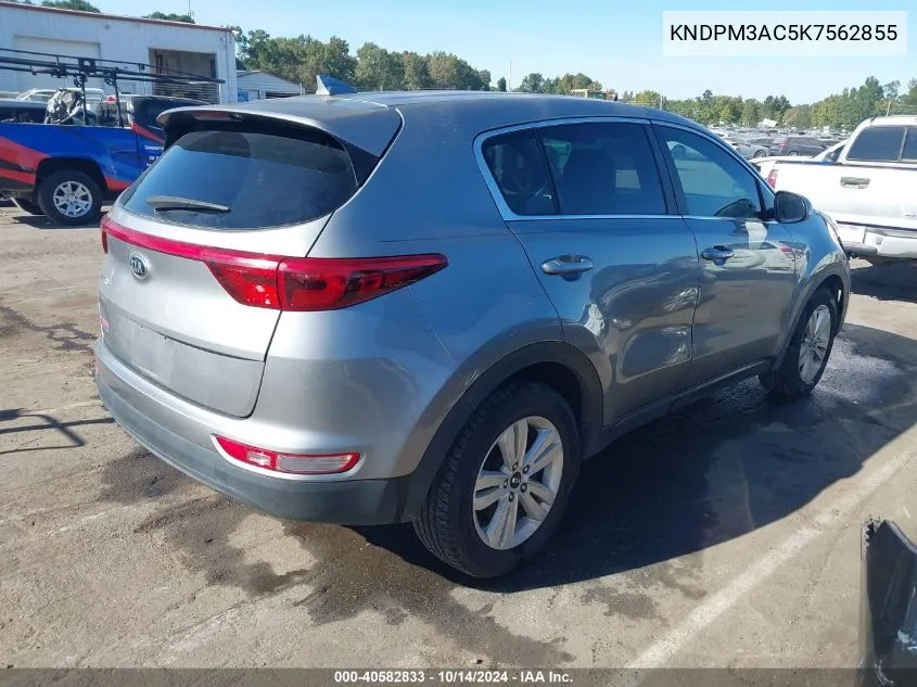 2019 Kia Sportage Lx VIN: KNDPM3AC5K7562855 Lot: 40582833