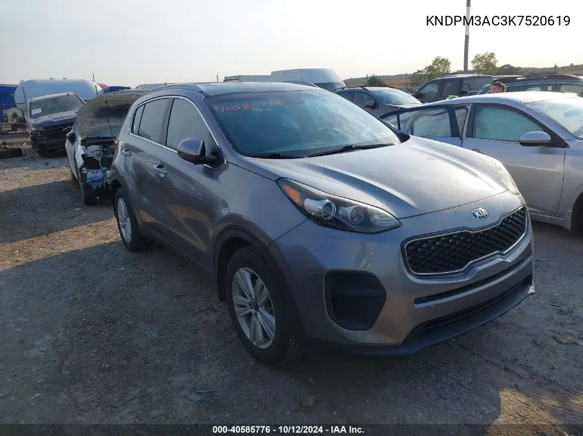 2019 Kia Sportage Lx VIN: KNDPM3AC3K7520619 Lot: 40585776