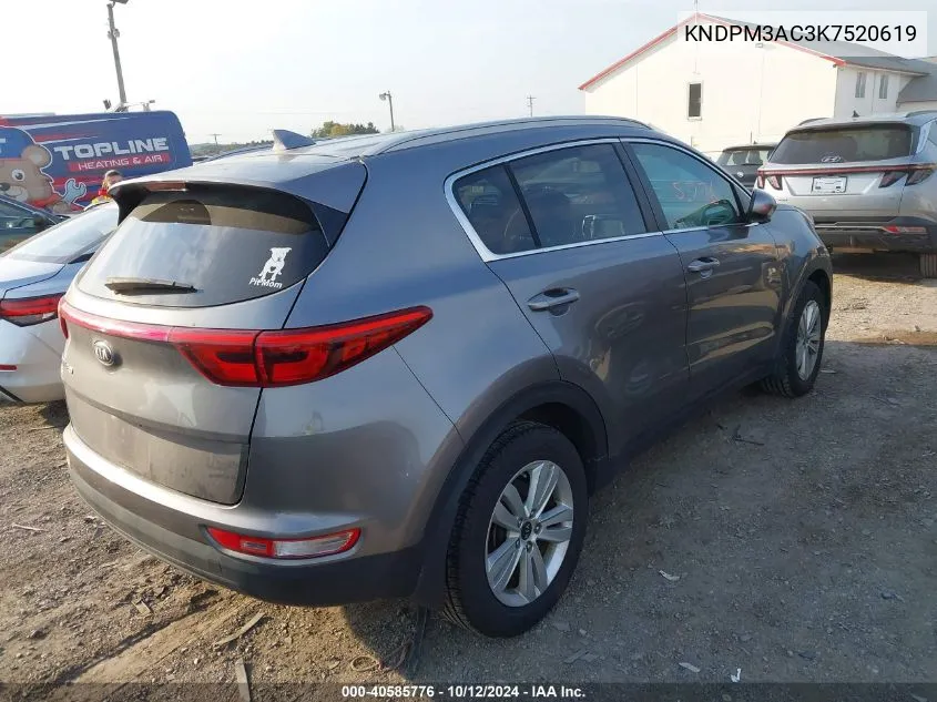 2019 Kia Sportage Lx VIN: KNDPM3AC3K7520619 Lot: 40585776