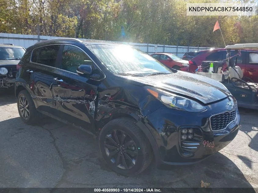 2019 Kia Sportage Ex VIN: KNDPNCAC8K7544850 Lot: 40589903