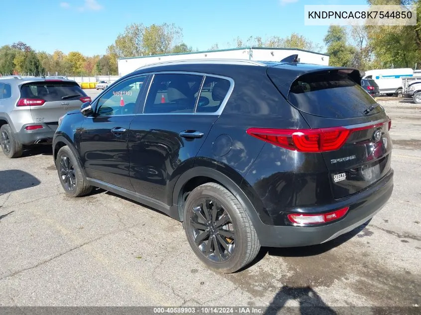 2019 Kia Sportage Ex VIN: KNDPNCAC8K7544850 Lot: 40589903