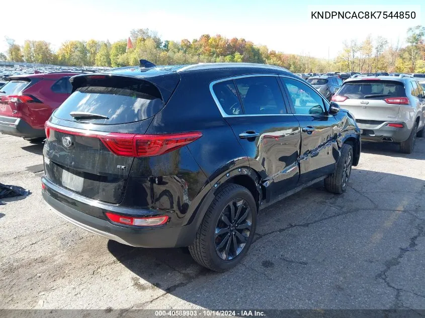 2019 Kia Sportage Ex VIN: KNDPNCAC8K7544850 Lot: 40589903