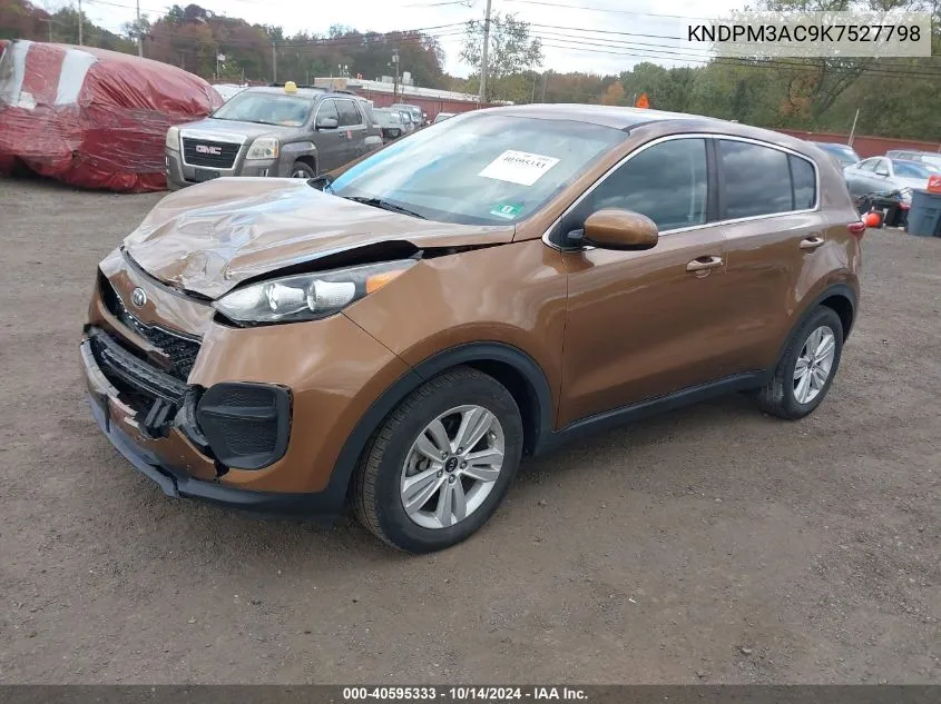 2019 Kia Sportage Lx VIN: KNDPM3AC9K7527798 Lot: 40595333