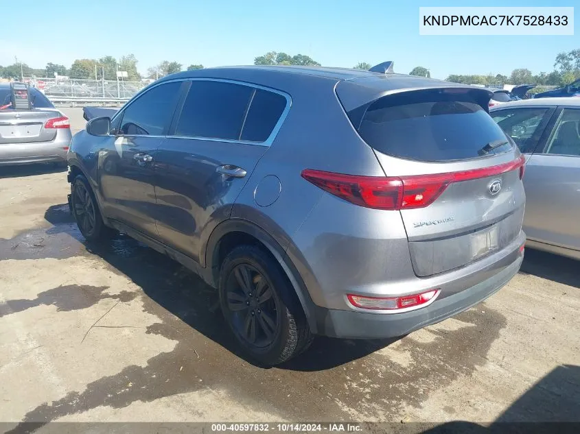 2019 Kia Sportage Lx VIN: KNDPMCAC7K7528433 Lot: 40597832