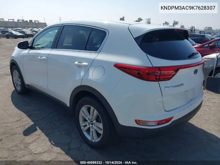 2019 Kia Sportage Lx VIN: KNDPM3AC9K7628307 Lot: 40599332