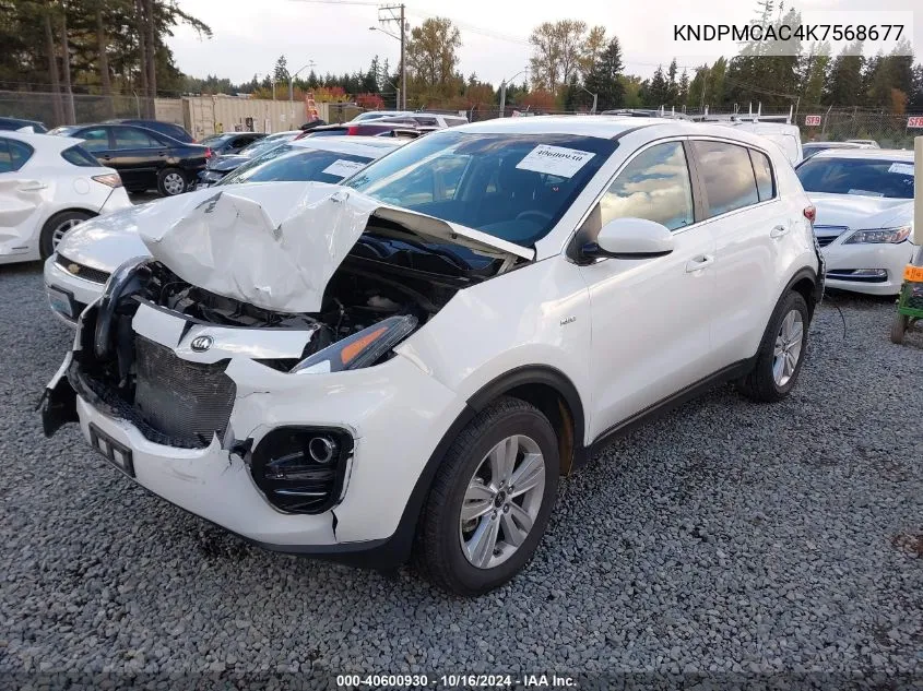 2019 Kia Sportage Lx VIN: KNDPMCAC4K7568677 Lot: 40600930