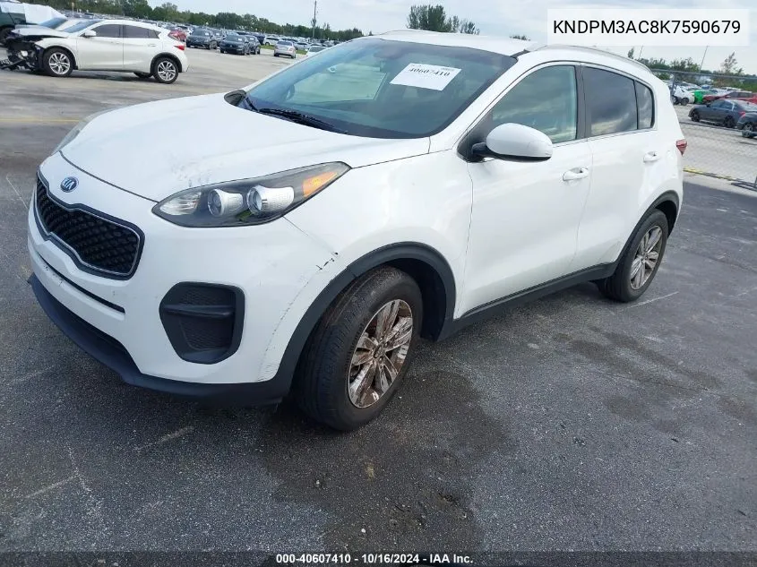 2019 Kia Sportage Lx VIN: KNDPM3AC8K7590679 Lot: 40607410