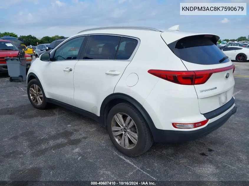 2019 Kia Sportage Lx VIN: KNDPM3AC8K7590679 Lot: 40607410