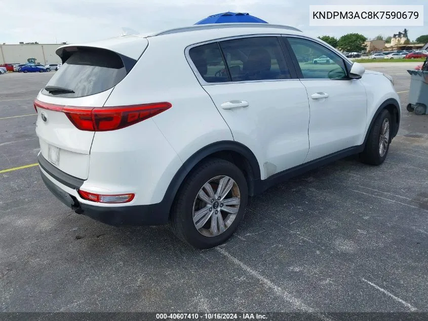 2019 Kia Sportage Lx VIN: KNDPM3AC8K7590679 Lot: 40607410