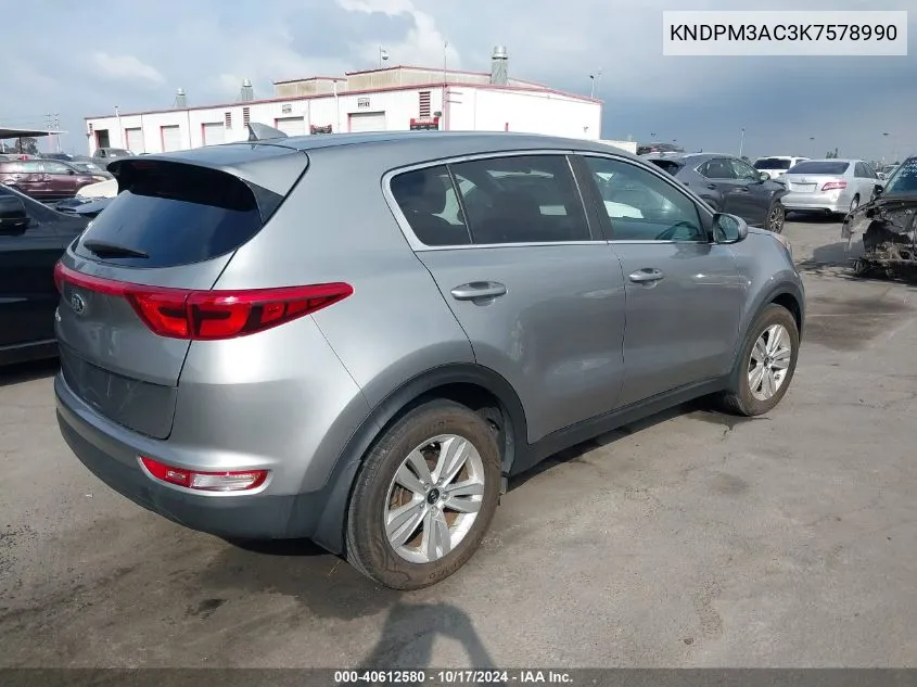 2019 Kia Sportage Lx VIN: KNDPM3AC3K7578990 Lot: 40612580