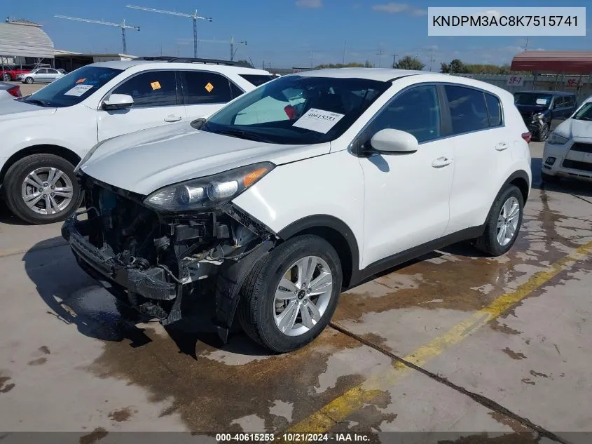 2019 Kia Sportage Lx VIN: KNDPM3AC8K7515741 Lot: 40615253