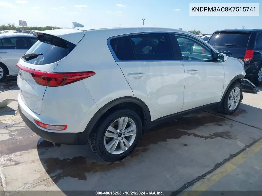 2019 Kia Sportage Lx VIN: KNDPM3AC8K7515741 Lot: 40615253