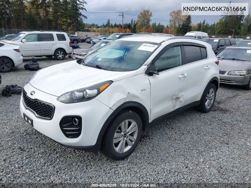 2019 Kia Sportage Lx VIN: KNDPMCAC6K7616664 Lot: 40629259