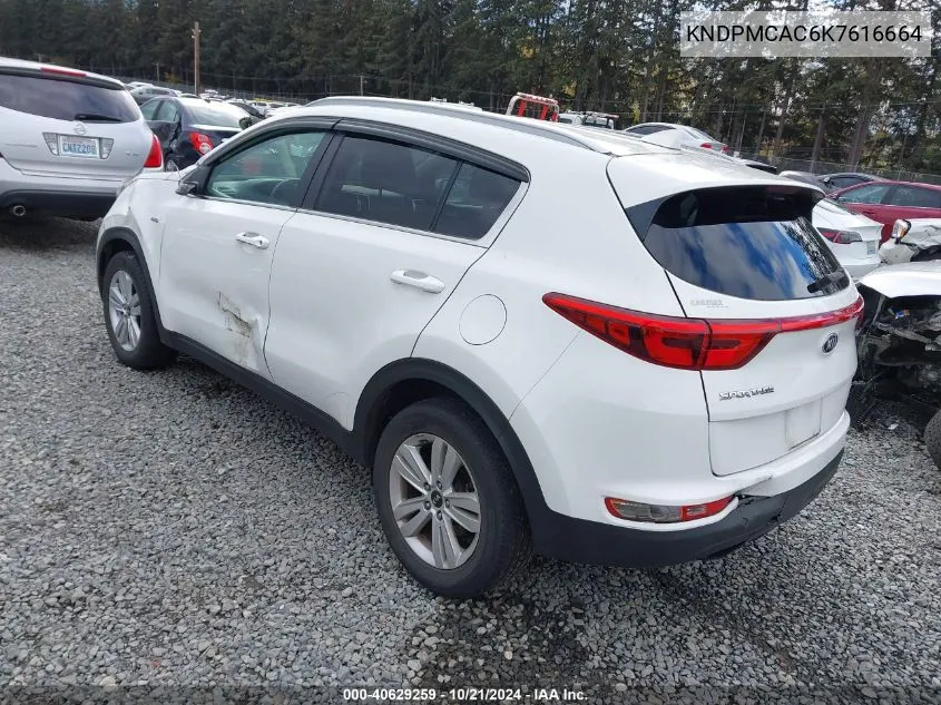 2019 Kia Sportage Lx VIN: KNDPMCAC6K7616664 Lot: 40629259