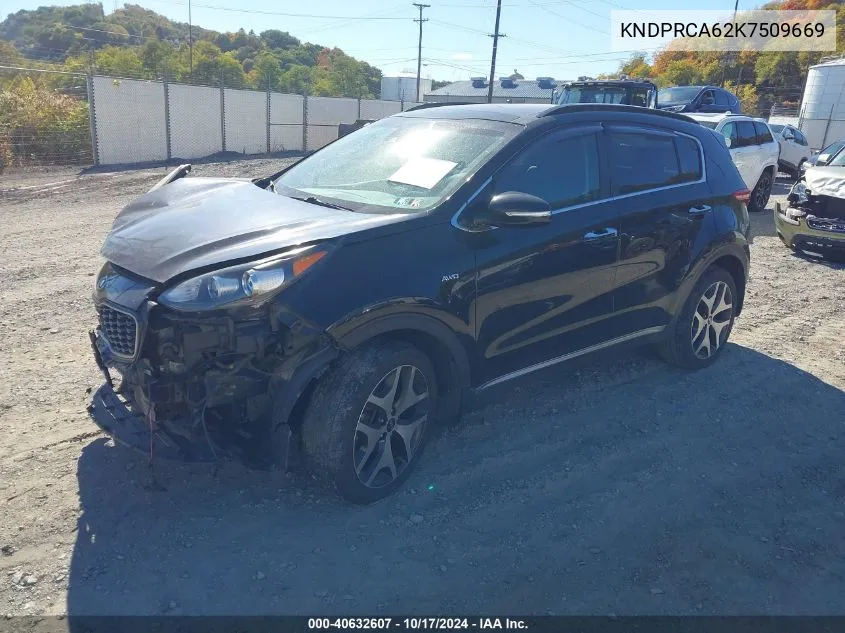 2019 Kia Sportage Sx Turbo VIN: KNDPRCA62K7509669 Lot: 40632607