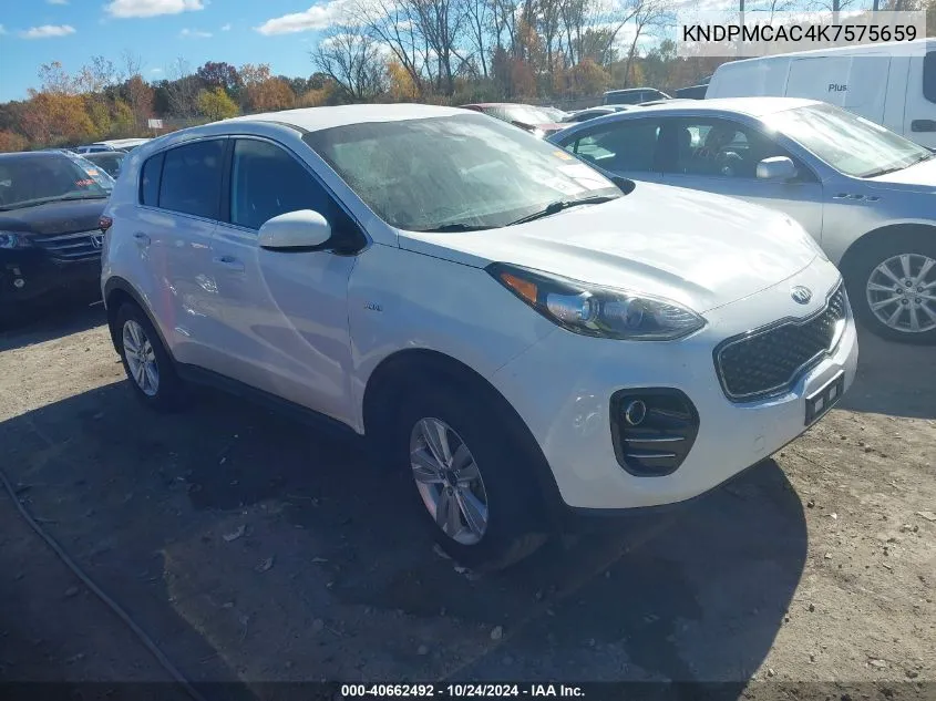 2019 Kia Sportage Lx VIN: KNDPMCAC4K7575659 Lot: 40662492