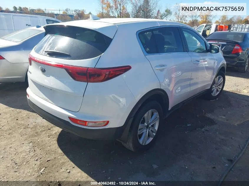 2019 Kia Sportage Lx VIN: KNDPMCAC4K7575659 Lot: 40662492