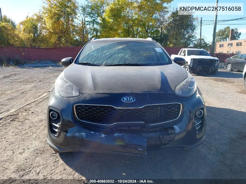 2019 Kia Sportage Lx VIN: KNDPMCAC2K7516058 Lot: 40663032