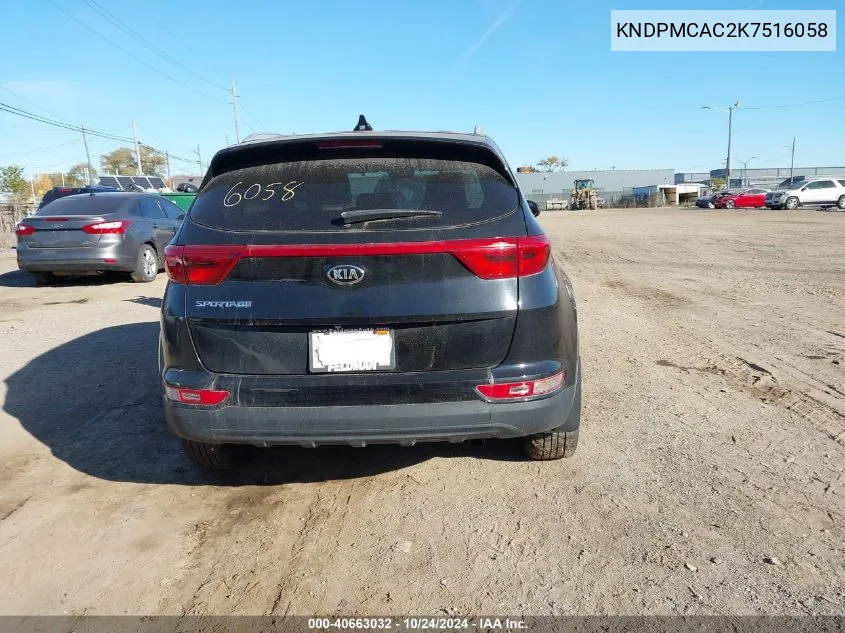 2019 Kia Sportage Lx VIN: KNDPMCAC2K7516058 Lot: 40663032