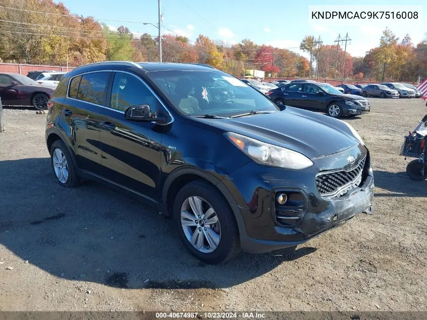 2019 Kia Sportage Lx VIN: KNDPMCAC9K7516008 Lot: 40674987