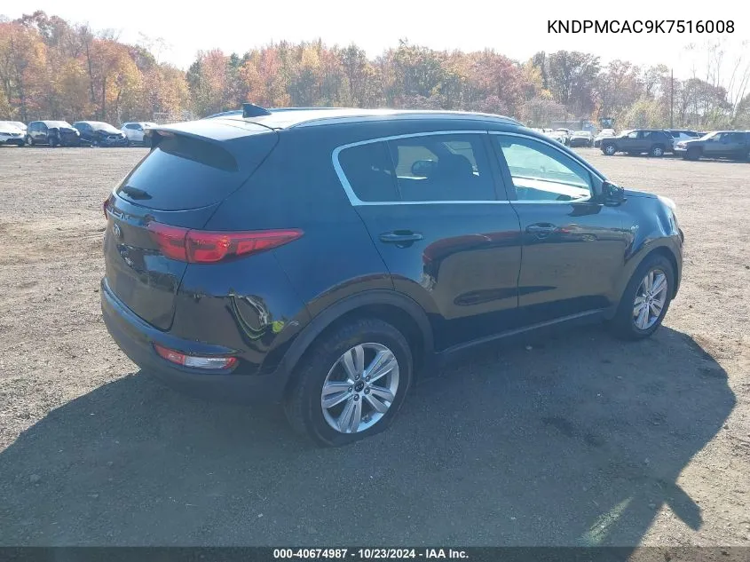 2019 Kia Sportage Lx VIN: KNDPMCAC9K7516008 Lot: 40674987