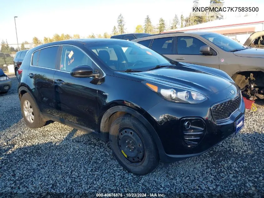 KNDPMCAC7K7583500 2019 Kia Sportage Lx