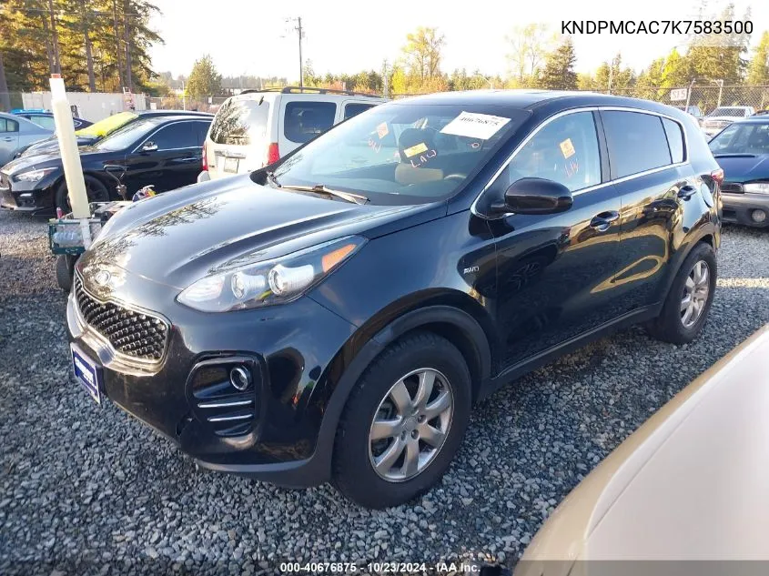 KNDPMCAC7K7583500 2019 Kia Sportage Lx