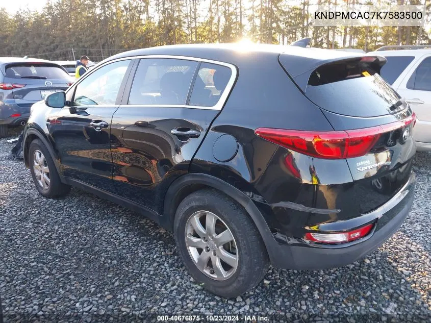 KNDPMCAC7K7583500 2019 Kia Sportage Lx