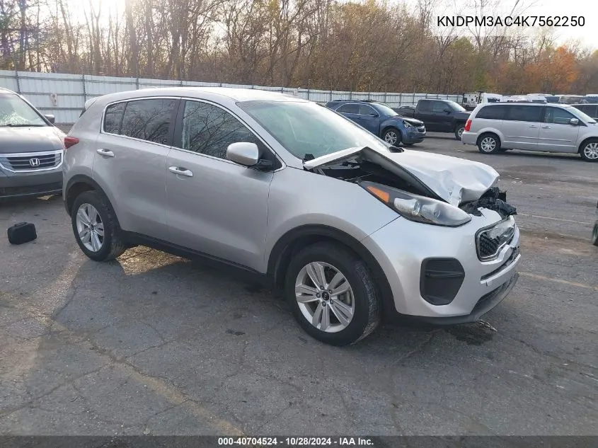 2019 Kia Sportage Lx VIN: KNDPM3AC4K7562250 Lot: 40704524