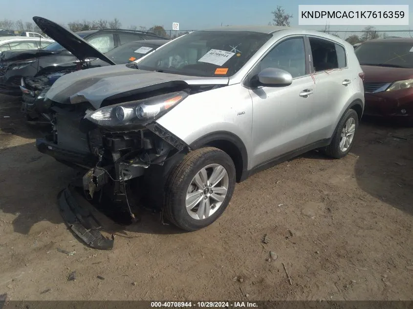 2019 Kia Sportage Lx VIN: KNDPMCAC1K7616359 Lot: 40708944