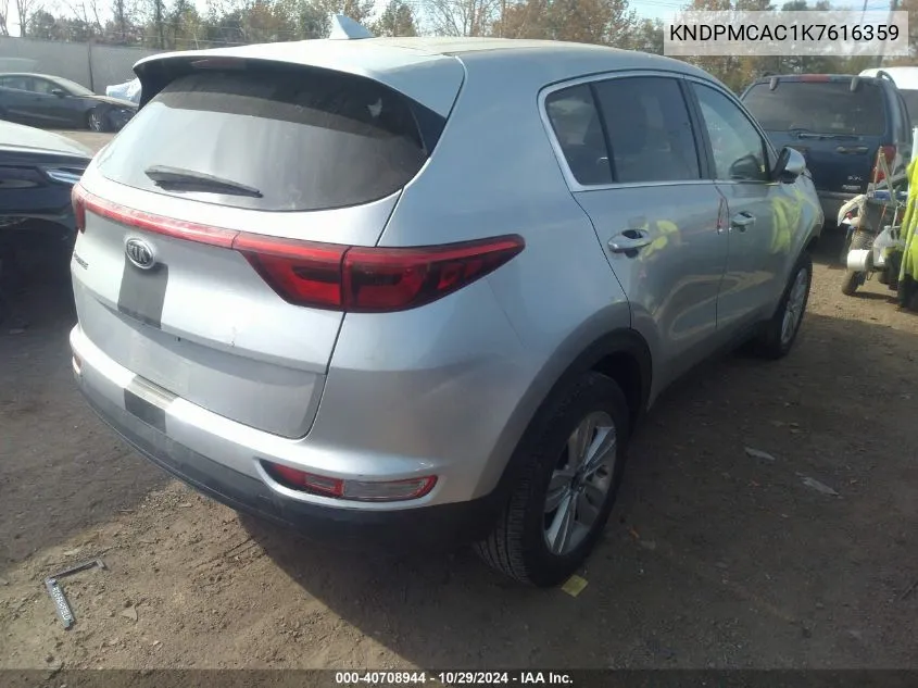 2019 Kia Sportage Lx VIN: KNDPMCAC1K7616359 Lot: 40708944