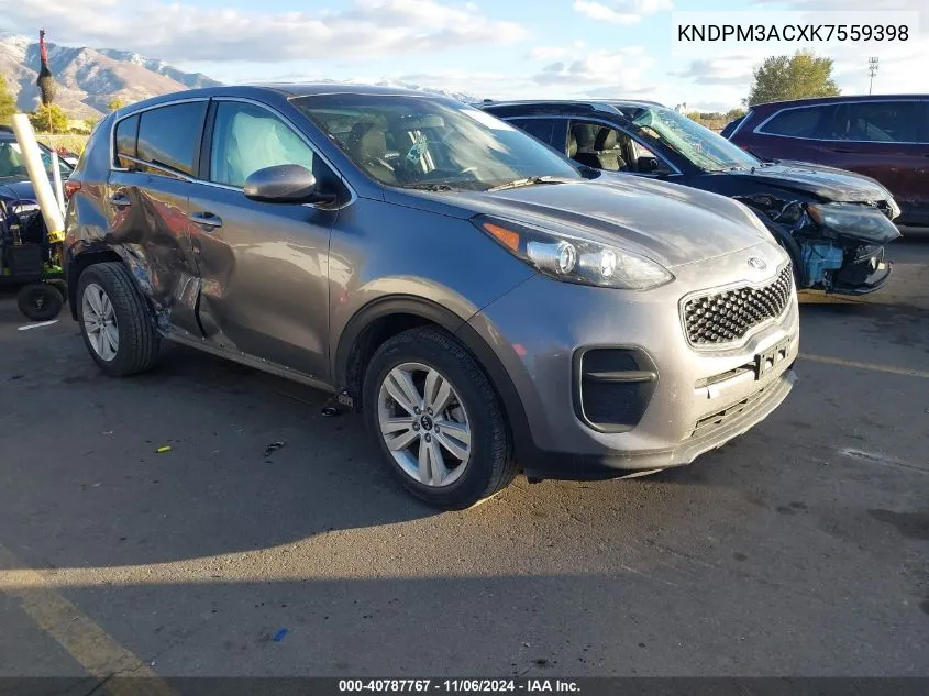 2019 Kia Sportage Lx VIN: KNDPM3ACXK7559398 Lot: 40787767