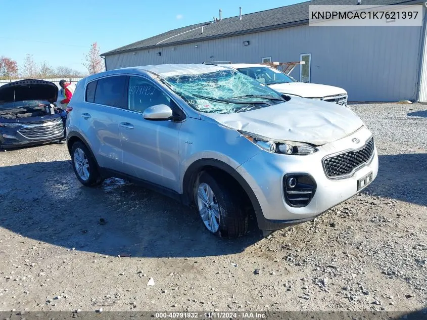 2019 Kia Sportage Lx VIN: KNDPMCAC1K7621397 Lot: 40791932