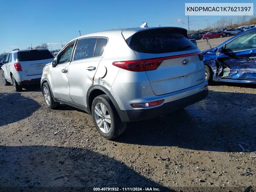 2019 Kia Sportage Lx VIN: KNDPMCAC1K7621397 Lot: 40791932