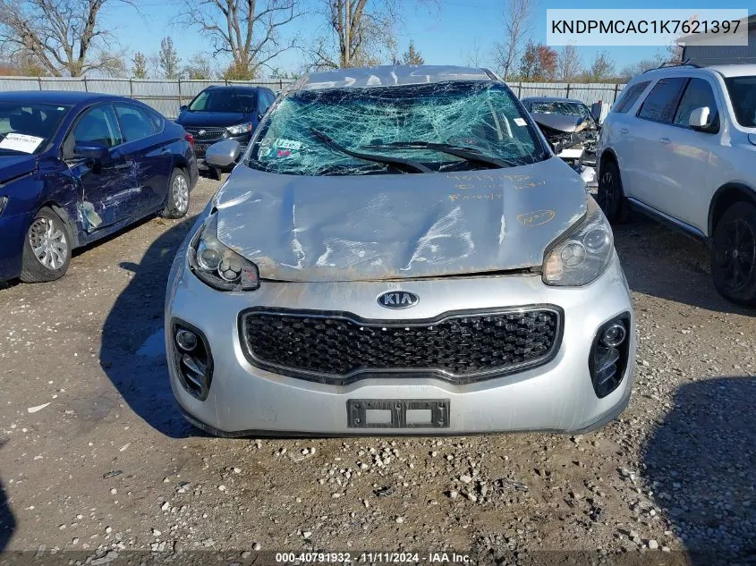 2019 Kia Sportage Lx VIN: KNDPMCAC1K7621397 Lot: 40791932