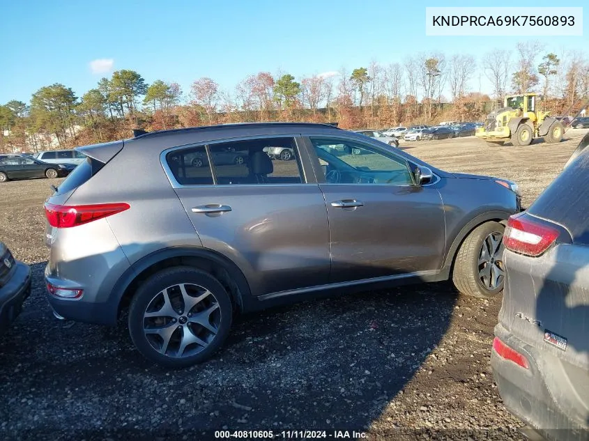 2019 Kia Sportage Sx Turbo VIN: KNDPRCA69K7560893 Lot: 40810605