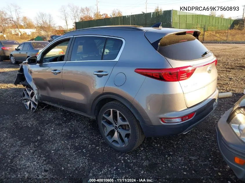 2019 Kia Sportage Sx Turbo VIN: KNDPRCA69K7560893 Lot: 40810605