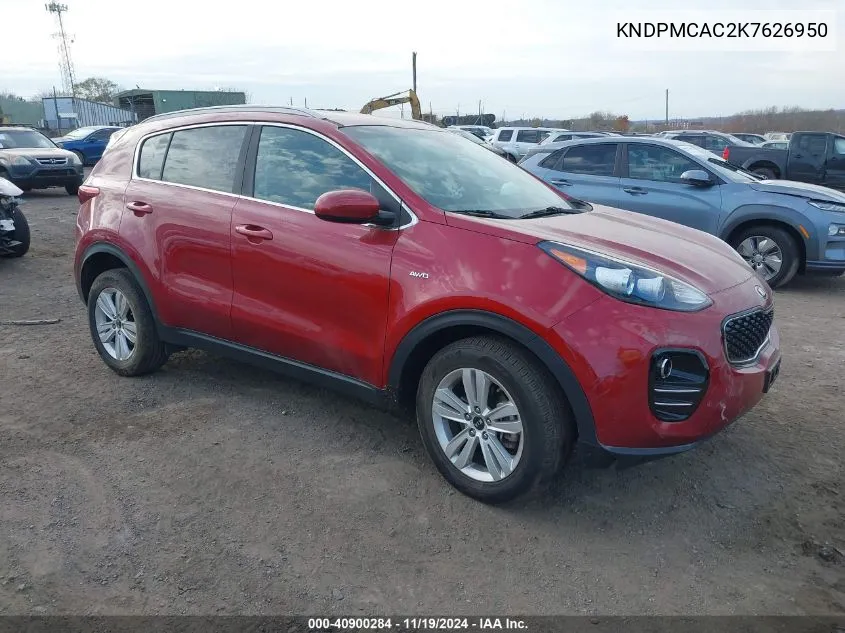 2019 Kia Sportage Lx VIN: KNDPMCAC2K7626950 Lot: 40900284