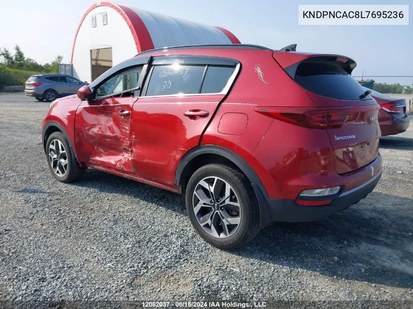 2020 Kia Sportage Ex VIN: KNDPNCAC8L7695236 Lot: 12062037