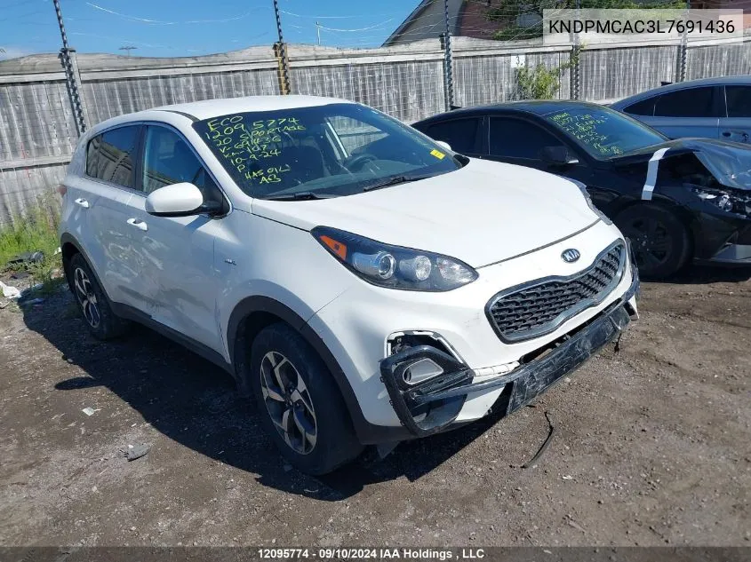 2020 Kia Sportage VIN: KNDPMCAC3L7691436 Lot: 12095774