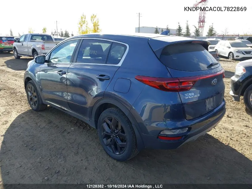 2020 Kia Sportage Lx VIN: KNDPMCAC0L7822869 Lot: 12128382