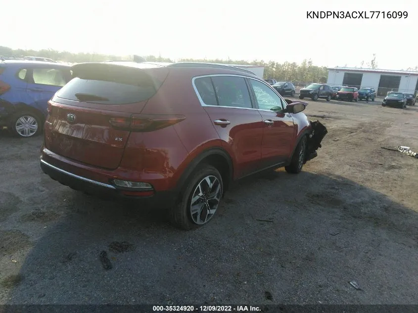 2020 Kia Sportage Ex VIN: KNDPN3ACXL7716099 Lot: 35324920