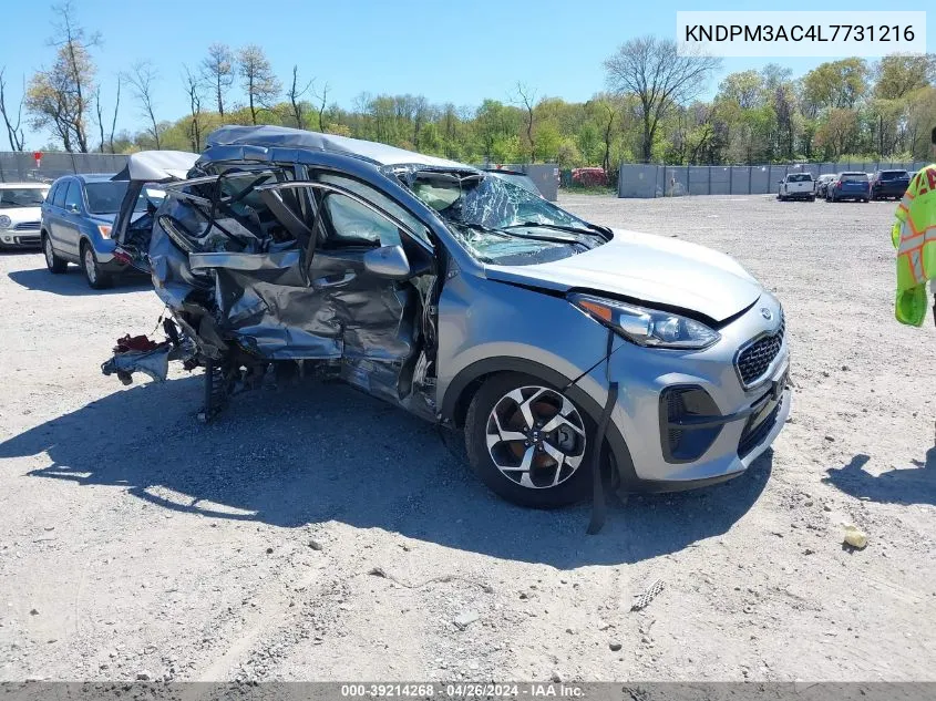 2020 Kia Sportage Lx VIN: KNDPM3AC4L7731216 Lot: 39214268