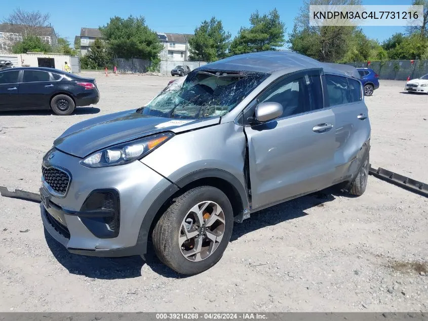 2020 Kia Sportage Lx VIN: KNDPM3AC4L7731216 Lot: 39214268