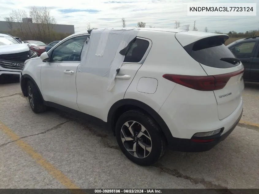 2020 Kia Sportage Lx VIN: KNDPM3AC3L7723124 Lot: 39255136