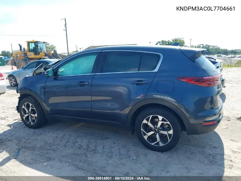 2020 Kia Sportage Lx VIN: KNDPM3AC0L7704661 Lot: 39514901