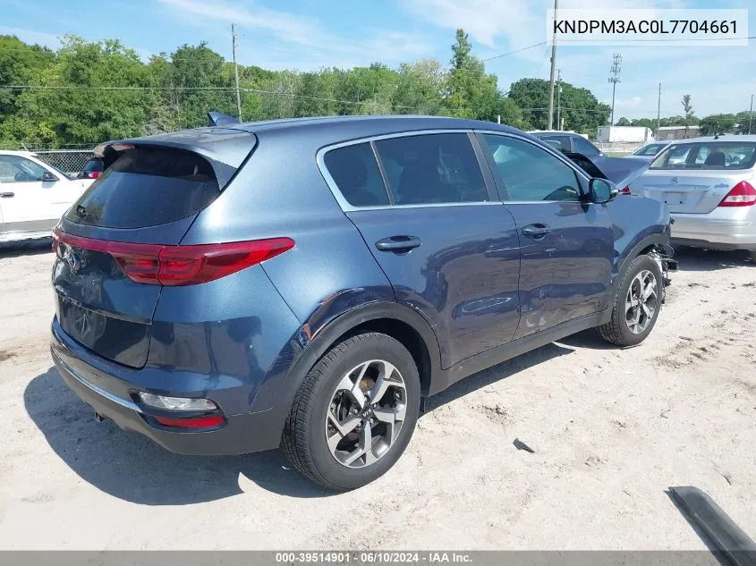 2020 Kia Sportage Lx VIN: KNDPM3AC0L7704661 Lot: 39514901