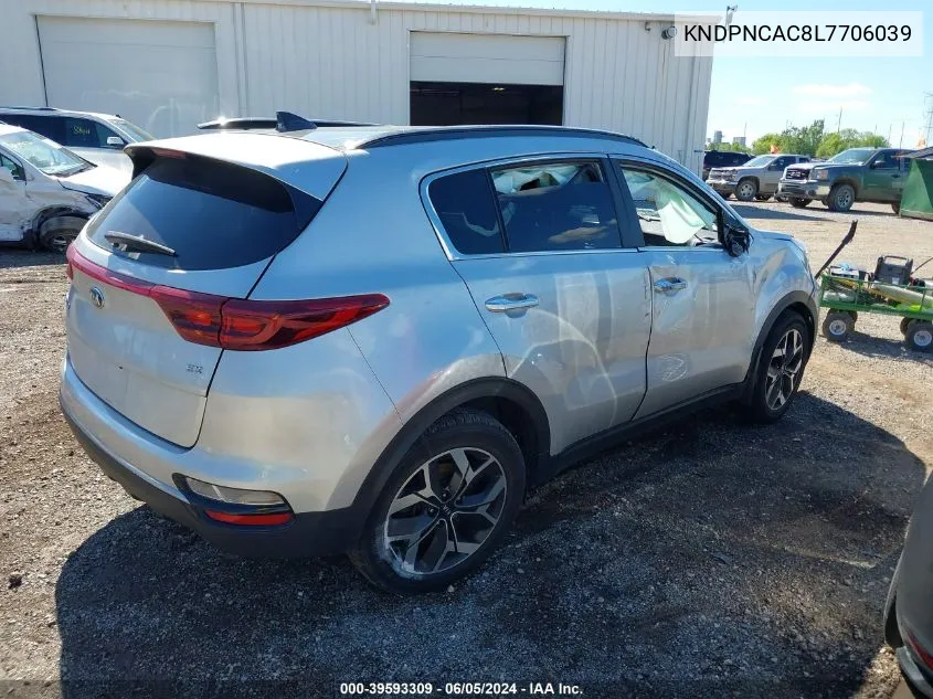 KNDPNCAC8L7706039 2020 Kia Sportage Ex