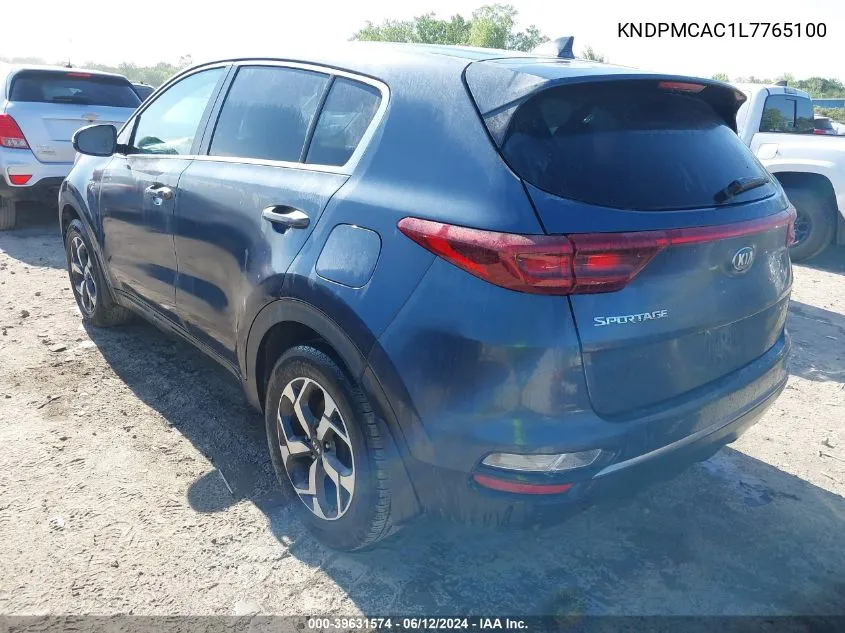 2020 Kia Sportage Lx VIN: KNDPMCAC1L7765100 Lot: 39631574